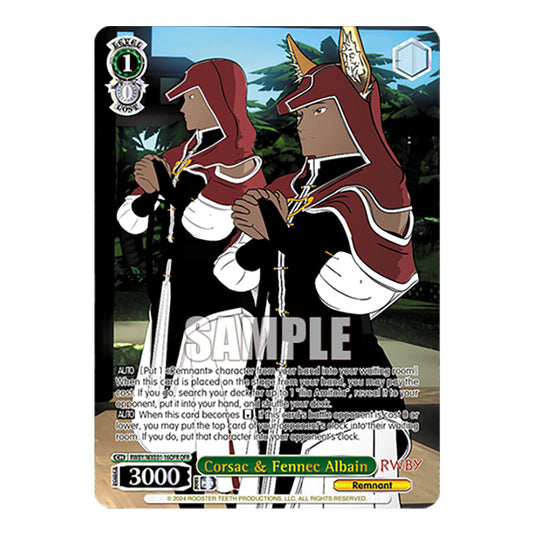 Corsac & Fennec Albain RWBY/WXE01-16OFR card from the Weiss Schwarz set RWBY Volume 4