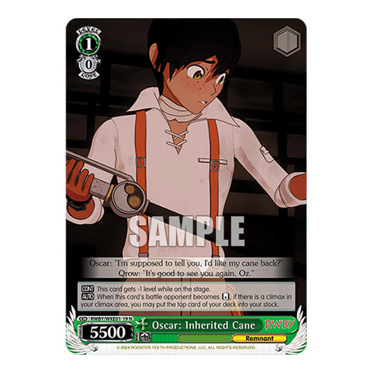 Oscar: Inherited Cane RWBY/WXE01-19 card from the Weiss Schwarz set RWBY Volume 4