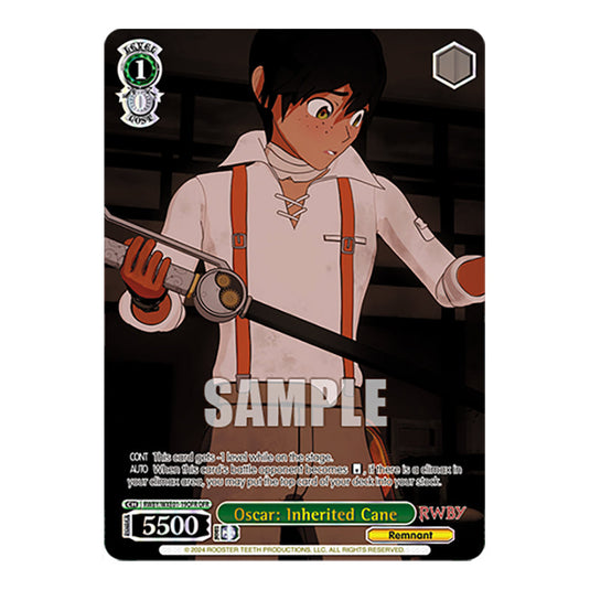 Oscar: Inherited Cane RWBY/WXE01-19OFR card from the Weiss Schwarz set RWBY Volume 4