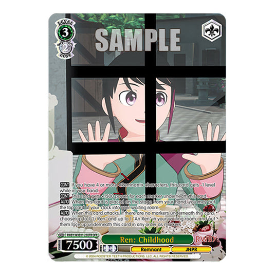 Ren: Childhood RWBY/WXE01-23OFR card from the Weiss Schwarz set RWBY Volume 4