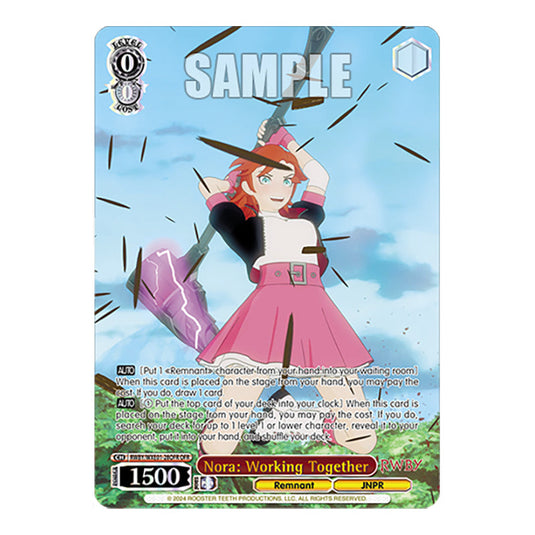 Nora: Working Together RWBY/WXE01-28OFR card from the Weiss Schwarz set RWBY Volume 4