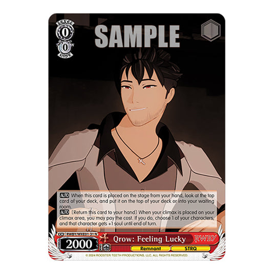 Qrow: Feeling Lucky RWBY/WXE01-31 card from the Weiss Schwarz set RWBY Volume 4