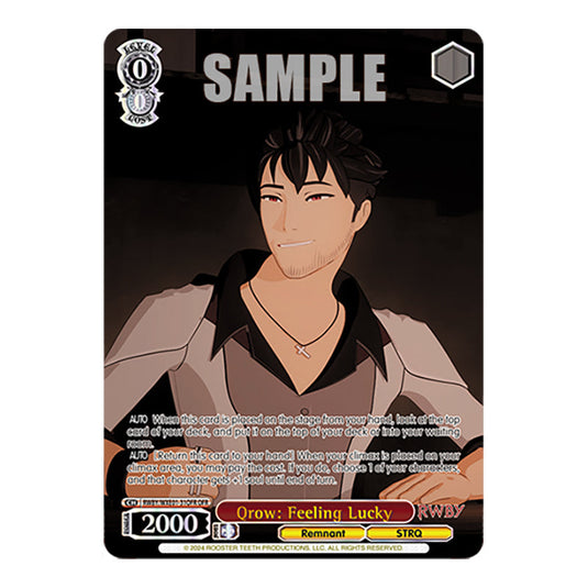 Qrow: Feeling Lucky RWBY/WXE01-31OFR card from the Weiss Schwarz set RWBY Volume 4