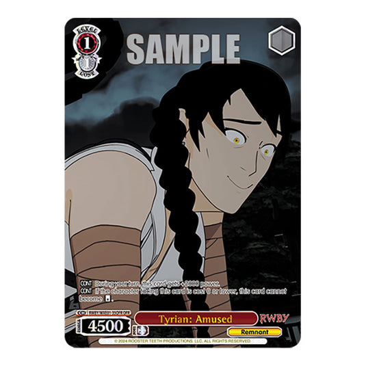 Tyrian: Amused RWBY/WXE01-35OFR card from the Weiss Schwarz set RWBY Volume 4