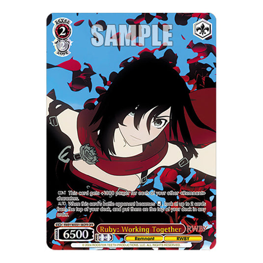 Ruby: Working Together RWBY/WXE01-38OFR card from the Weiss Schwarz set RWBY Volume 4