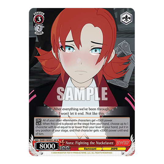 Nora: Fighting the Nuckelavee RWBY/WXE01-40 card from the Weiss Schwarz set RWBY Volume 4