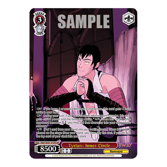 Tyrian: Inner Circle RWBY/WXE01-41OFR card from the Weiss Schwarz set RWBY Volume 4