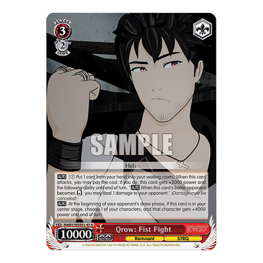 Qrow: Fist Fight RWBY/WXE01-43 card from the Weiss Schwarz set RWBY Volume 4