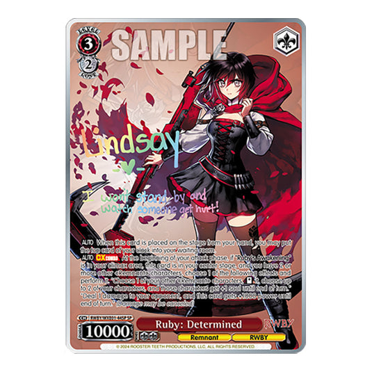 Ruby: Determined RWBY/WXE01-44SP card from the Weiss Schwarz set RWBY Volume 4