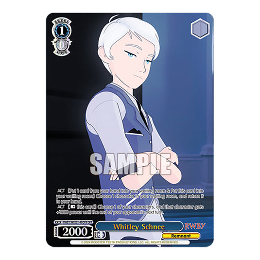 Whitley Schnee RWBY/WXE01-49OFR card from the Weiss Schwarz set RWBY Volume 4