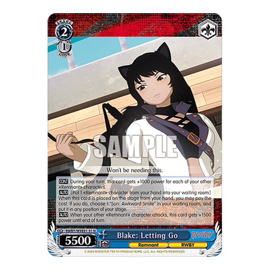 Blake: Letting Go RWBY/WXE01-51 card from the Weiss Schwarz set RWBY Volume 4