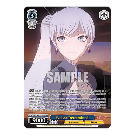 Weiss: Determined RWBY/WXE01-53OFR card from the Weiss Schwarz set RWBY Volume 4