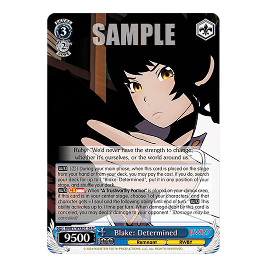 Blake: Determined RWBY/WXE01-54 card from the Weiss Schwarz set RWBY Volume 4