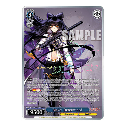 Blake: Determined RWBY/WXE01-54SP card from the Weiss Schwarz set RWBY Volume 4