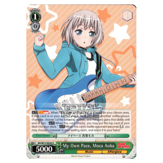 Weiss Schwarz - BanG Dream! Vol.2 - My Own Pace, Moca Aoba (Uncommon) BD/W73-E030 U