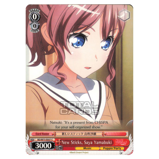 Weiss Schwarz - BanG Dream! Vol.2 - New Sticks, Saya Yamabuki (Common) BD/W73-E057 C