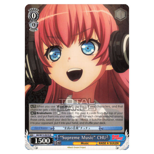 Weiss Schwarz - BanG Dream! Vol.2 - "Supreme Music" CHU² (Rare) BD/W73-E070 R