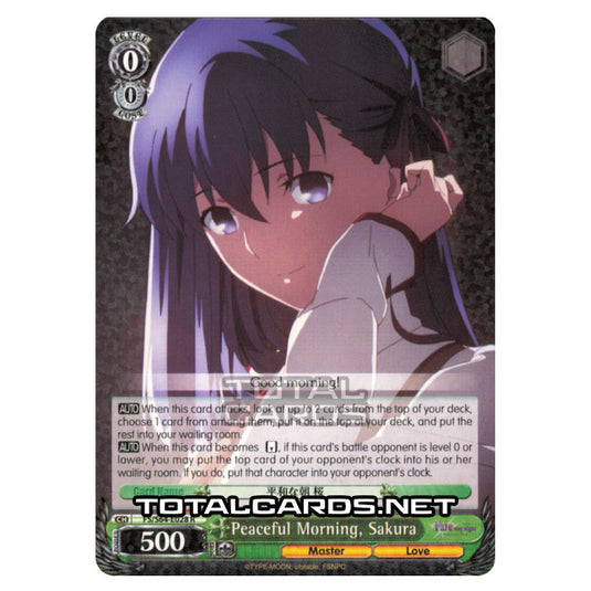 Weiss Schwarz - Fate/stay night (Heaven’s Feel) - Peaceful Morning, Sakura (R) FS/S64-E028