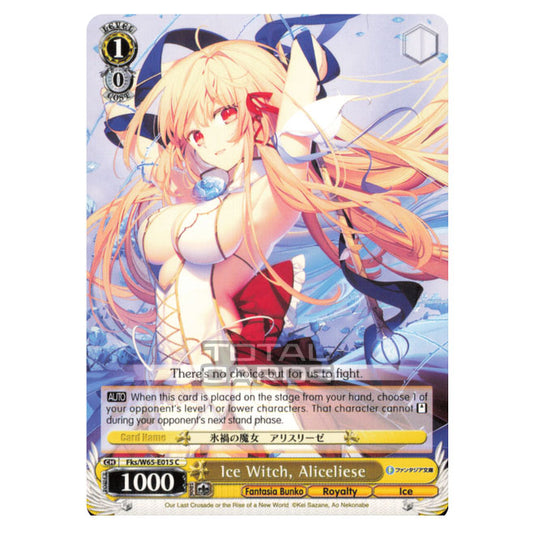 Weiss Schwarz - Fujimi Fantasia Bunko - Ice Witch, Aliceliese (Common) Fks/W65-E015