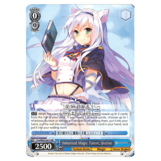 Weiss Schwarz - Fujimi Fantasia Bunko - Inherited Magic Talent, Sistine (Double Rare) Fra/W65-E073