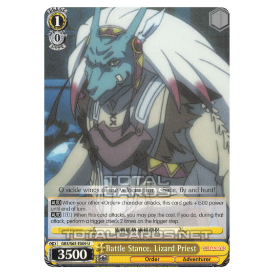 Weiss Schwarz - Goblin Slayer - Battle Stance, Lizard Priest (U) GBS/S63-E009