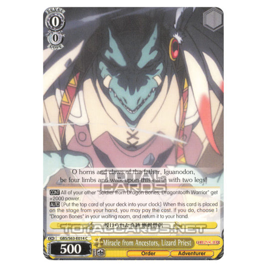 Weiss Schwarz - Goblin Slayer - Miracle from Ancestors, Lizard Priest (C) GBS/S63-E014