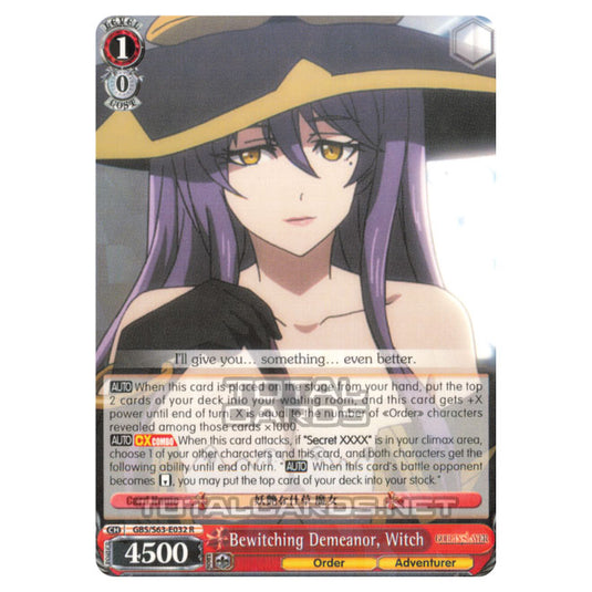 Weiss Schwarz - Goblin Slayer - Bewitching Demeanor, Witch (R) GBS/S63-E032