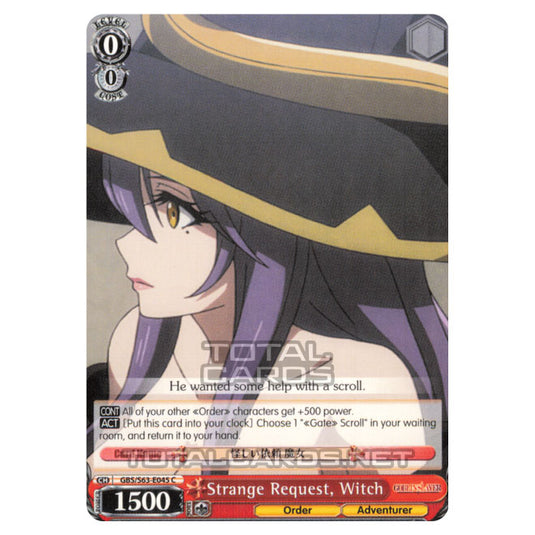 Weiss Schwarz - Goblin Slayer - Strange Request, Witch (C) GBS/S63-E045