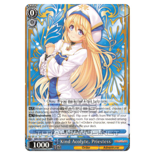 Weiss Schwarz - Goblin Slayer - Kind Acolyte, Priestess (RR) GBS/S63-E061