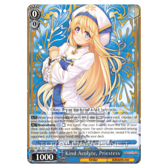 Weiss Schwarz - Goblin Slayer - Kind Acolyte, Priestess (SR) GBS/S63-E061S