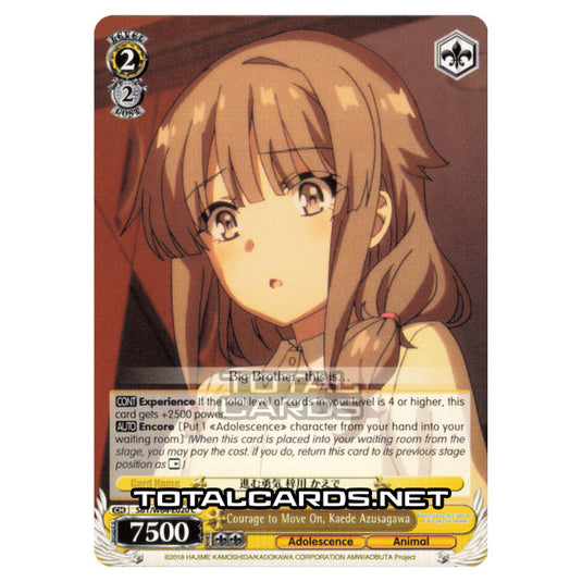 Weiss Schwarz - Rascal Does Not Dream of Bunny Girl Senpai - Courage to Move On, Kaede Azusagawa (Common) SBY/W64-E020