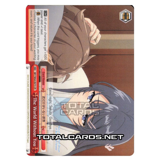 Weiss Schwarz - Rascal Does Not Dream of Bunny Girl Senpai - The World Without You (Triple Rare) SBY/W64-E073R