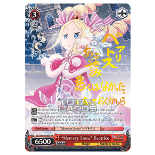 Weiss Schwarz - Re:ZERO - Starting Life in Another World - Memory Snow - "Memory Snow" Beatrice (Special Rare) RZ/S68-E016SP