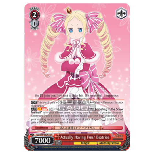 Weiss Schwarz - Re:ZERO - Starting Life in Another World - Memory Snow - Actually Having Fun? Beatrice (Super Rare) RZ/S68-E024S