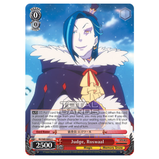 Weiss Schwarz - Re:ZERO - Starting Life in Another World - Memory Snow - Judge, Roswaal (Common) RZ/S68-E042