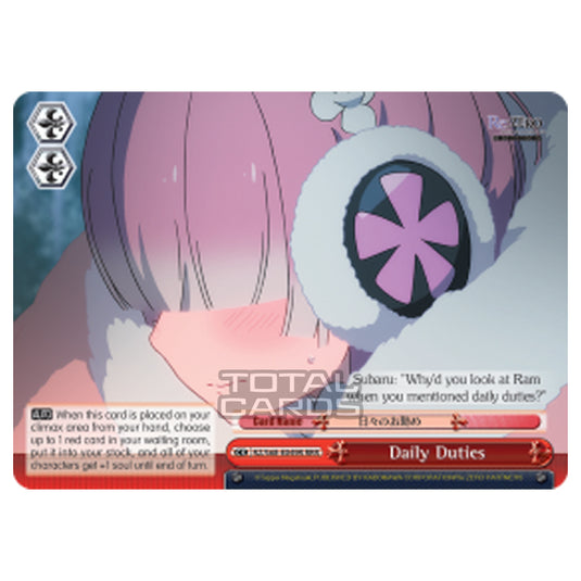 Weiss Schwarz - Re:ZERO - Starting Life in Another World - Memory Snow - Daily Duties (Triple Rare) RZ/S68-E049R