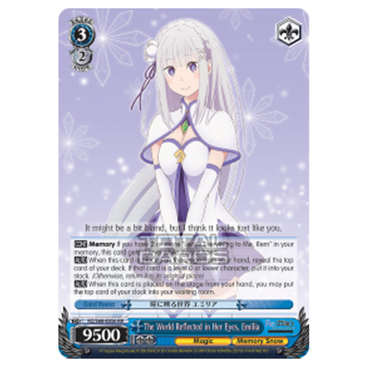 Weiss Schwarz - Re:ZERO - Starting Life in Another World - Memory Snow - The World Reflected in Her Eyes, Emilia (Double Rare) RZ/S68-E056