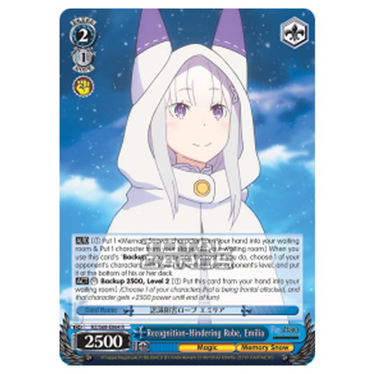 Weiss Schwarz - Re:ZERO - Starting Life in Another World - Memory Snow - Recognition-Hindering Robe, Emilia (Rare) RZ/S68-E064
