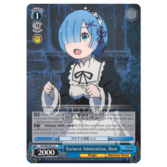 Weiss Schwarz - Re:ZERO - Starting Life in Another World - Memory Snow - Earnest Admiration, Rem (Uncommon) RZ/S68-E073