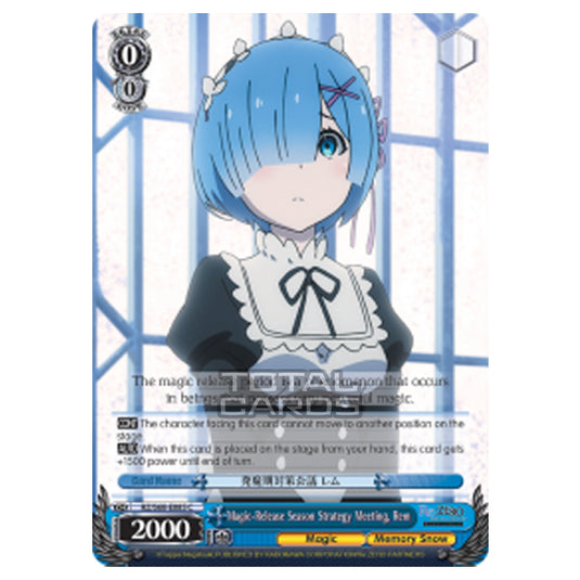 Weiss Schwarz - Re:ZERO - Starting Life in Another World - Memory Snow - Magic-Release Season Strategy Meeting, Rem (Common) RZ/S68-E085