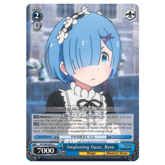 Weiss Schwarz - Re:ZERO - Starting Life in Another World - Memory Snow - Imploring Gaze, Rem (Common) RZ/S68-E091