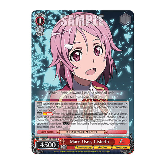 Weiss Schwarz - Sword Art Online - 10th Anniversary - Mace User, Lisbeth (R) SAO/S100-E061