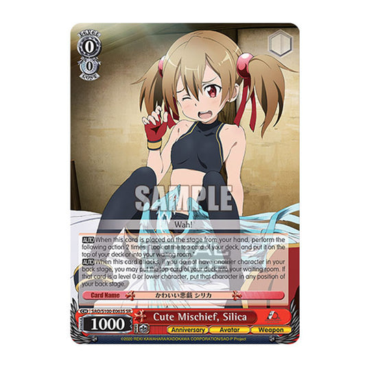 Weiss Schwarz - Sword Art Online - 10th Anniversary - Cute Mischief, Silica (SR) SAO/S100-E063S