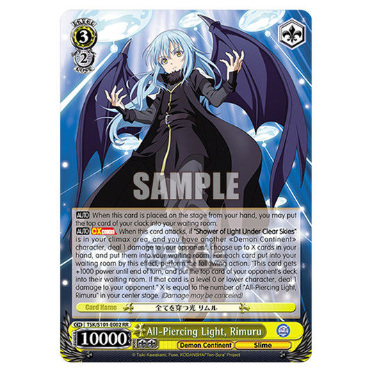 Weiss Schwarz - That Time I Got Reincarnated as a Slime Vol.3 - All-Piercing Light, Rimuru (RR) TSK/S101-E002