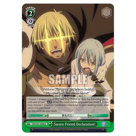 Weiss Schwarz - That Time I Got Reincarnated as a Slime Vol.3 - Sworn Friend Declaration! (U) TSK/S101-E040