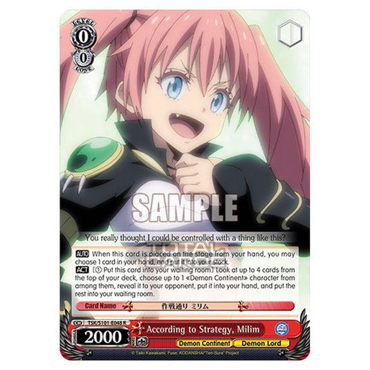 Weiss Schwarz - That Time I Got Reincarnated as a Slime Vol.3 - According to Strategy, Milim (R) TSK/S101-E048