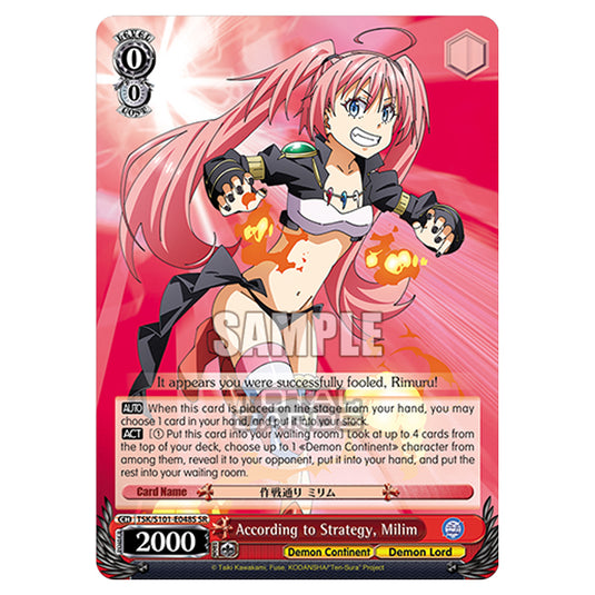 Weiss Schwarz - That Time I Got Reincarnated as a Slime Vol.3 - According to Strategy, Milim (SR) TSK/S101-E048S