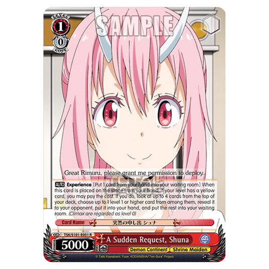 Weiss Schwarz - That Time I Got Reincarnated as a Slime Vol.3 - A Sudden Request, Shuna (R) TSK/S101-E051