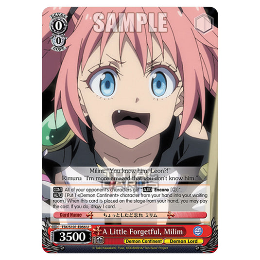 Weiss Schwarz - That Time I Got Reincarnated as a Slime Vol.3 - A Little Forgetful, Milim (U) TSK/S101-E056