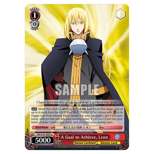 Weiss Schwarz - That Time I Got Reincarnated as a Slime Vol.3 - A Goal to Achieve, Leon (U) TSK/S101-E057